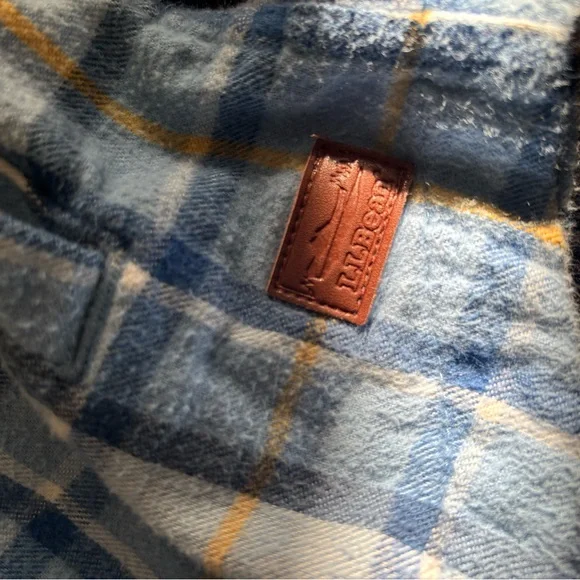 L.L.Bean Blue and Yellow Plaid Hoodie - Picture 4 of 6